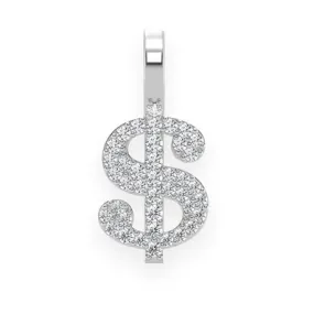 0.20CTW Diamond Dollar Sign Pendant