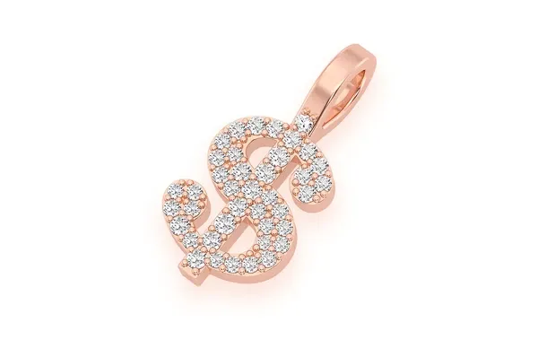 0.20CTW Diamond Dollar Sign Pendant