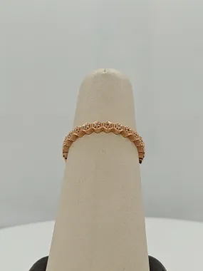 10K Yellow Gold and Diamond Honeycomb Ring