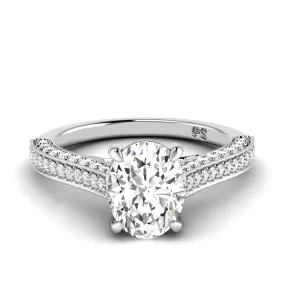 1.15-3.65 CT Round & Oval Cut Lab Grown Diamonds - Engagement Ring