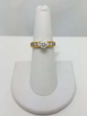 1.25ctw VS  E Natural Diamond 18k Gold JB Star Engagement Ring