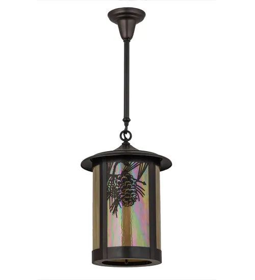 12"W Fulton Winter Pine Outdoor Pendant