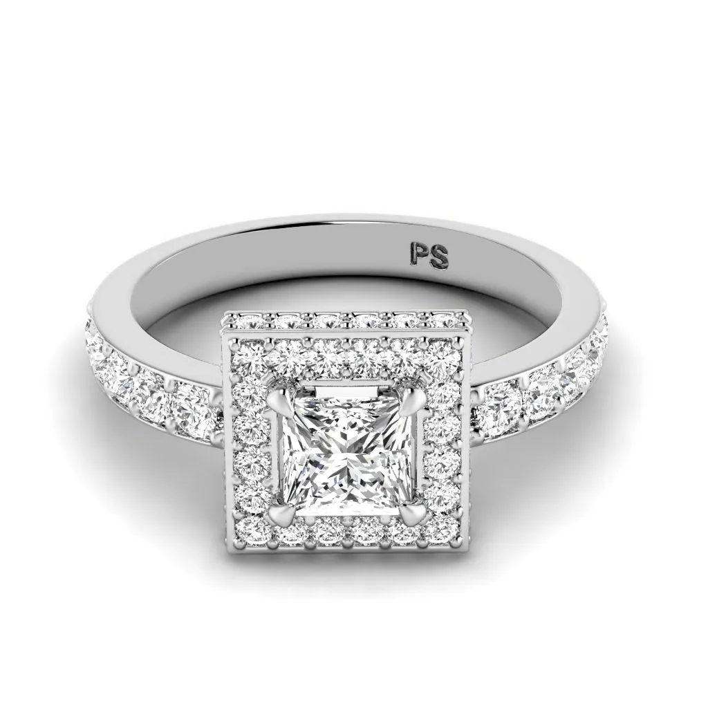 1.35-2.50 CT Round & Princess Cut Diamonds - Engagement Ring