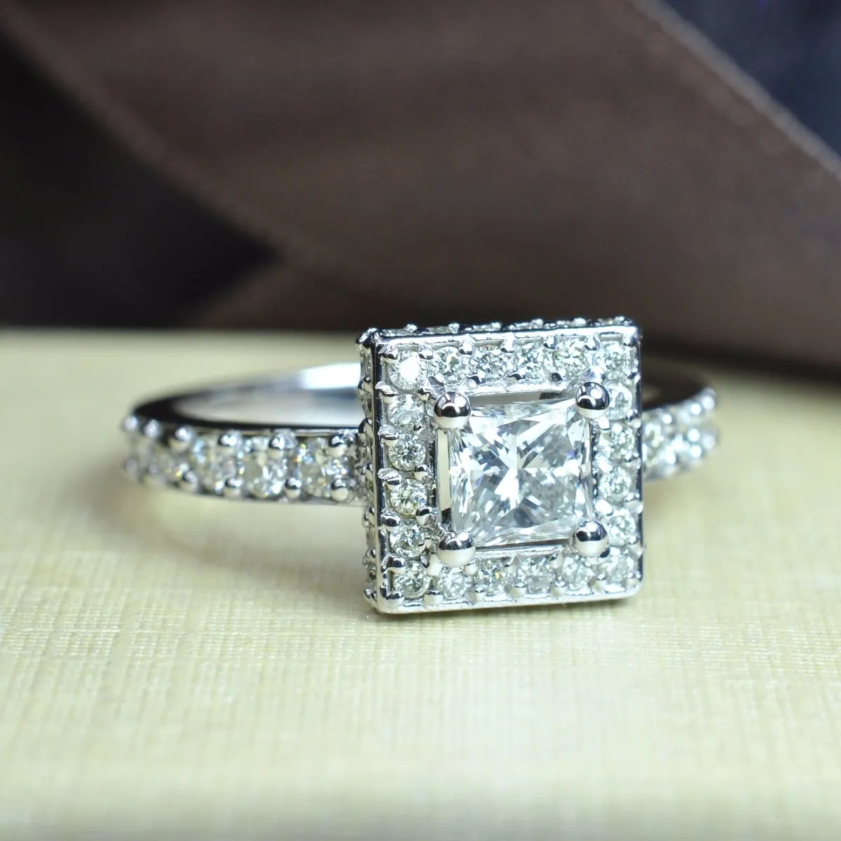 1.35-2.50 CT Round & Princess Cut Diamonds - Engagement Ring