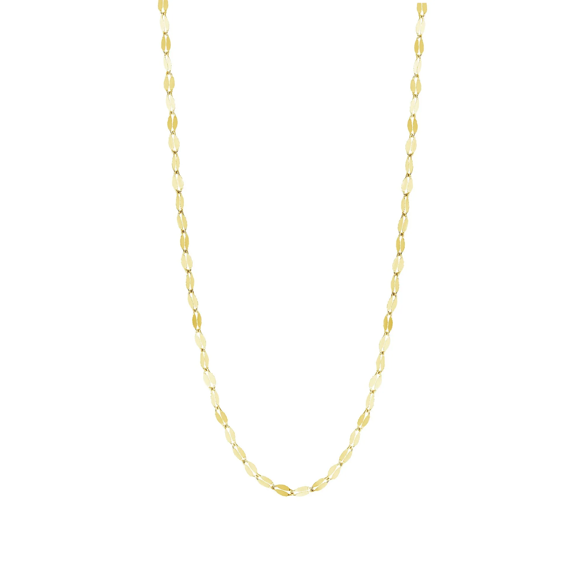 14K Gold Mirror Chain Necklace