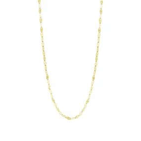 14K Gold Mirror Chain Necklace