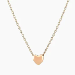 14K Gold Plated Heart Polished Necklace