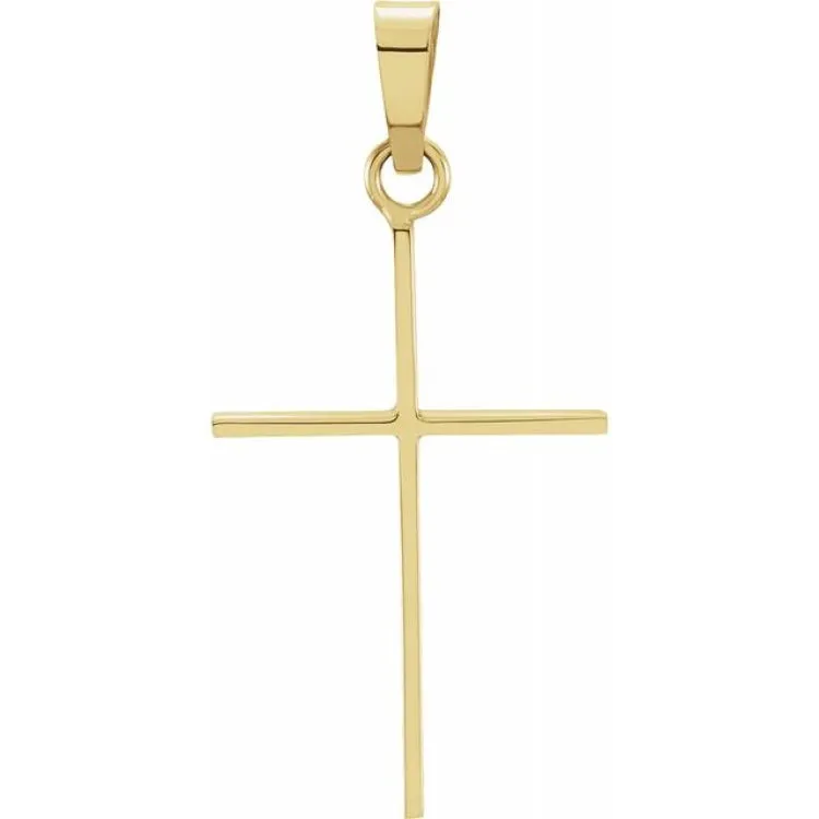 14K Yellow 21x14 mm Cross Pendant