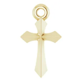 14K Yellow 9x6.1 mm Cross Pendant