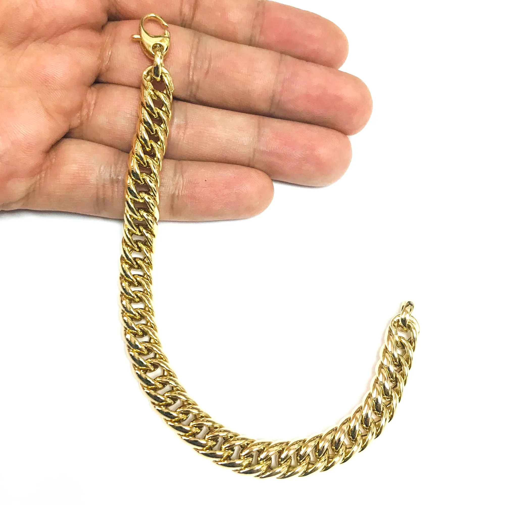 14k Yellow Gold Miami Cuban Link Bracelet, 7.75"