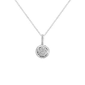 14KW 7DRD0.11CT(F/C) ROPE ROUND PAVE PENDANT (118P115611W14DI1)