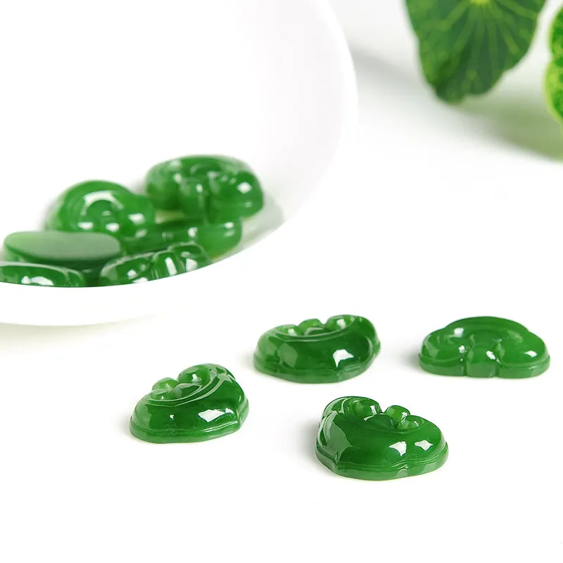 14X18X5mm Natural Jade Beads Nephrite Ruyi Bead WBD87