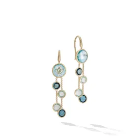 18K Jaipur Mixed Blue Topaz Earrings - OB1290 MIX725 Y