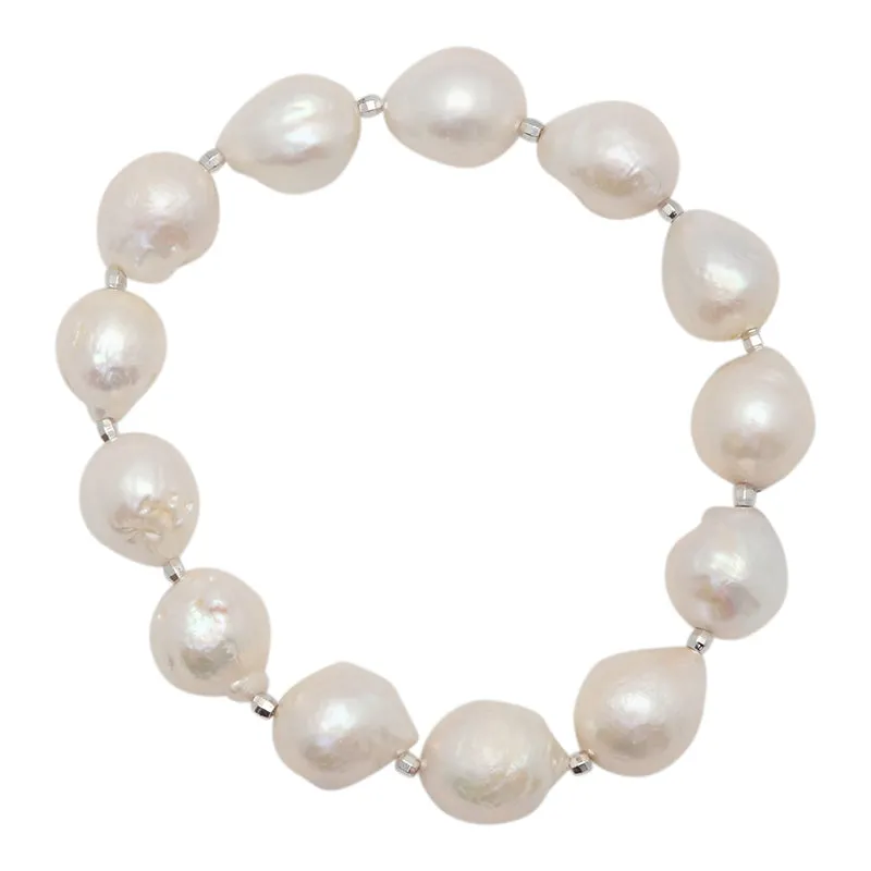 201-01 | WHITE EDISON PEARL BRACELET ON ELASTIC