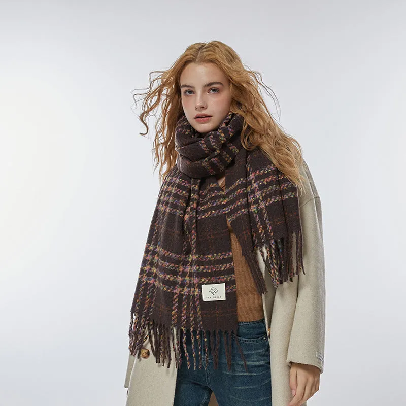 2023-10-36 plaid stripe winter scarf