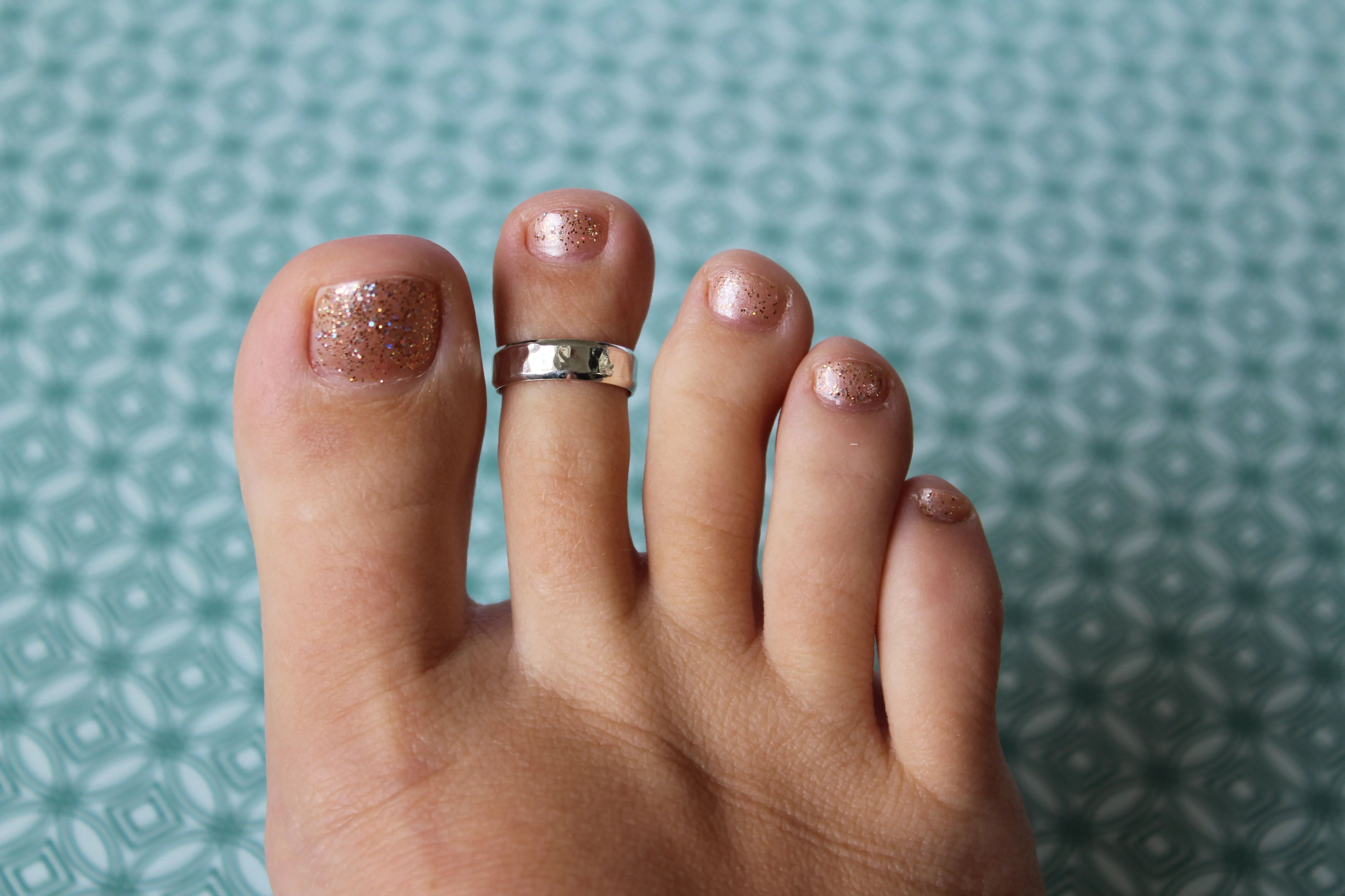 5mm Hammered Sterling Toe Ring