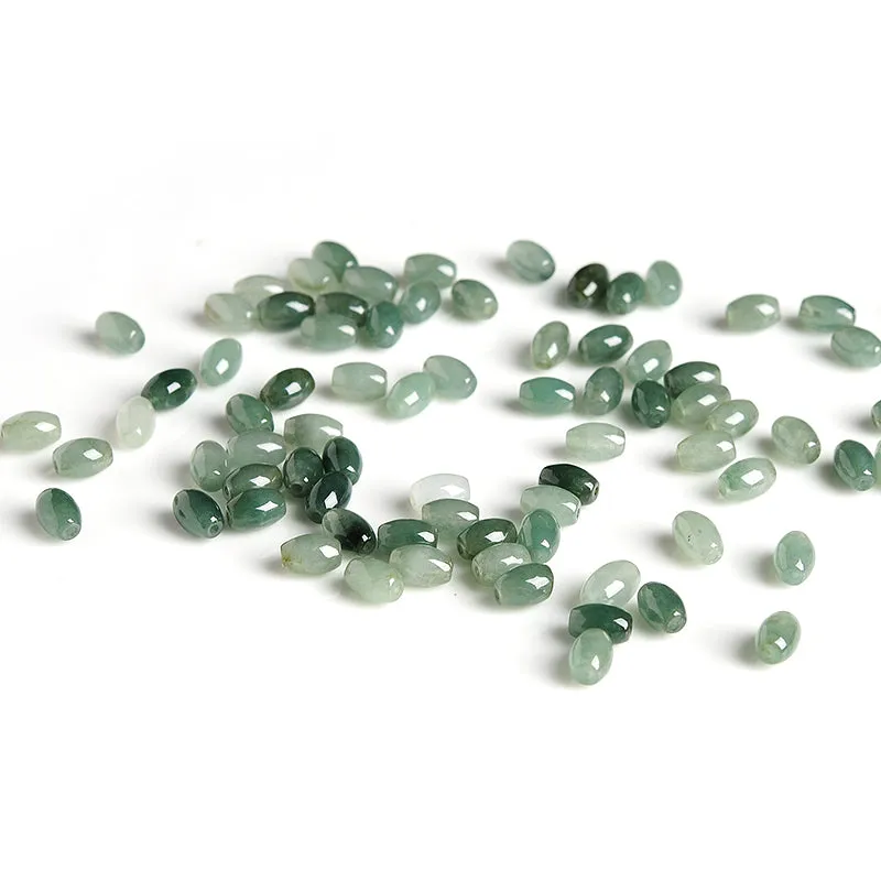 8mmX5.5mmX5.5mm Natural Jade Beads Jadeite Grey Green Bead WBD1