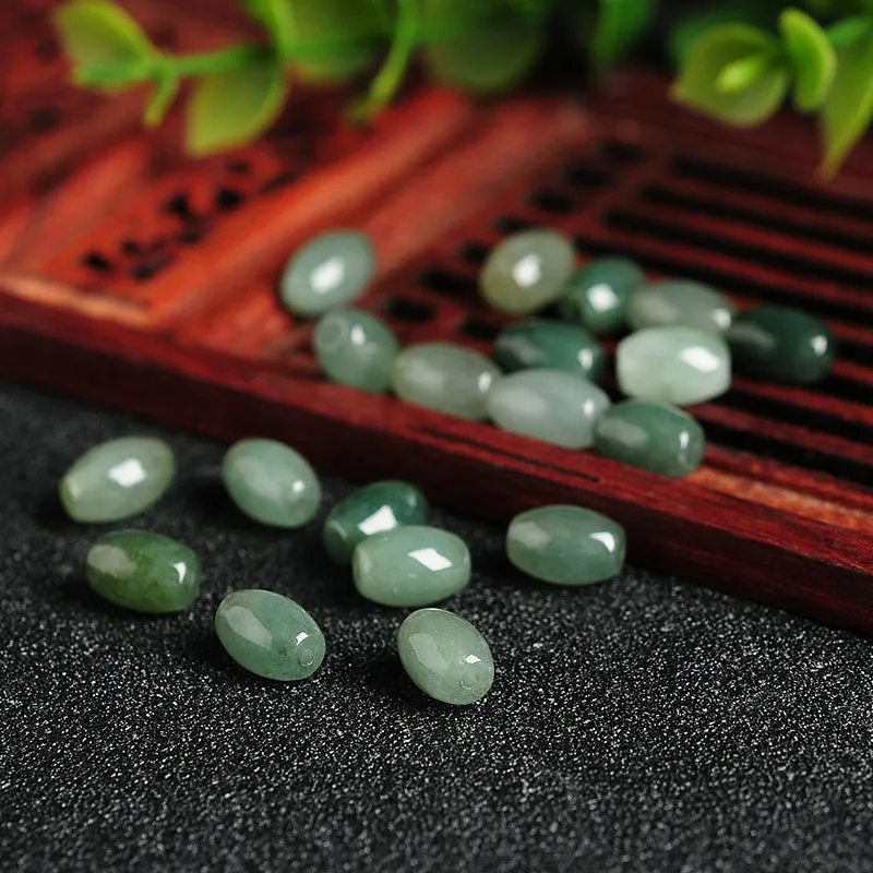 8mmX5.5mmX5.5mm Natural Jade Beads Jadeite Grey Green Bead WBD1