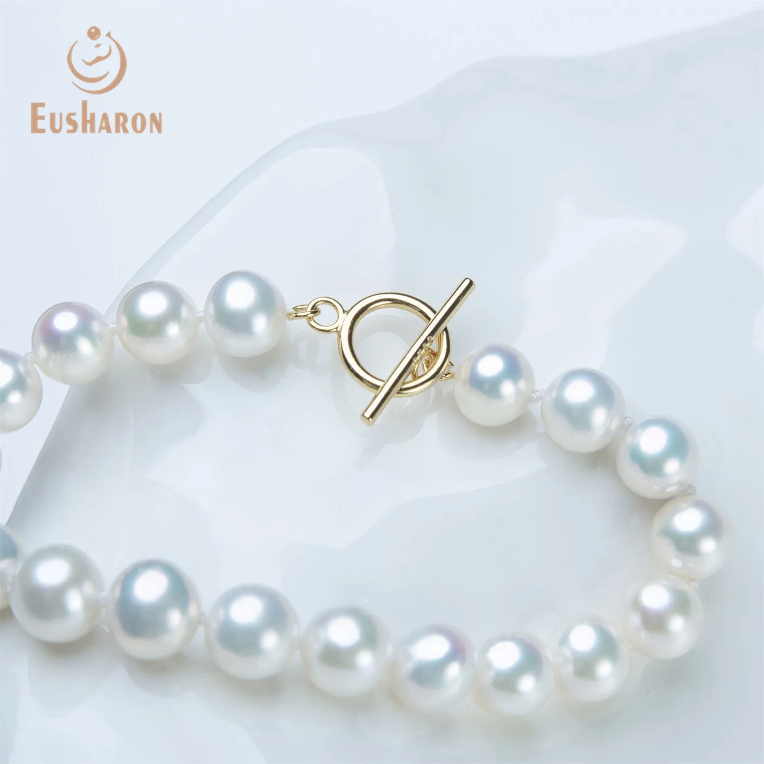 9-10mm White Freshwater Pearl Bracelet