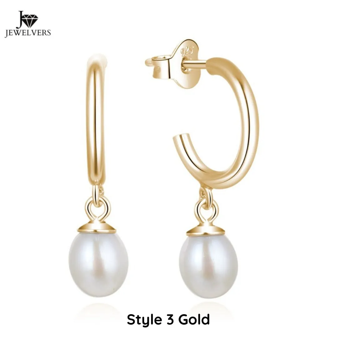 925 Sterling Silver Fresh Water Pearl Earrings