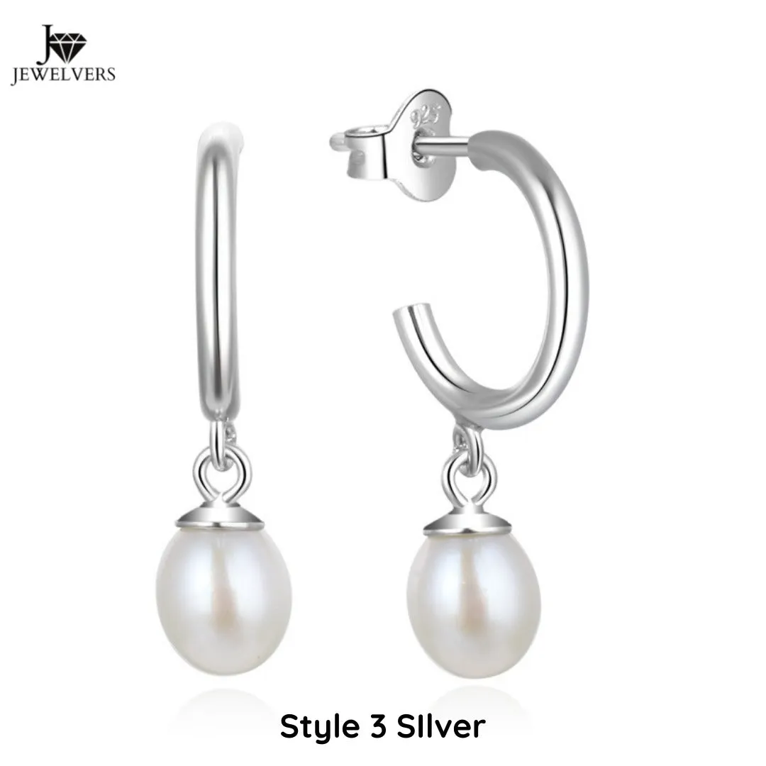 925 Sterling Silver Fresh Water Pearl Earrings