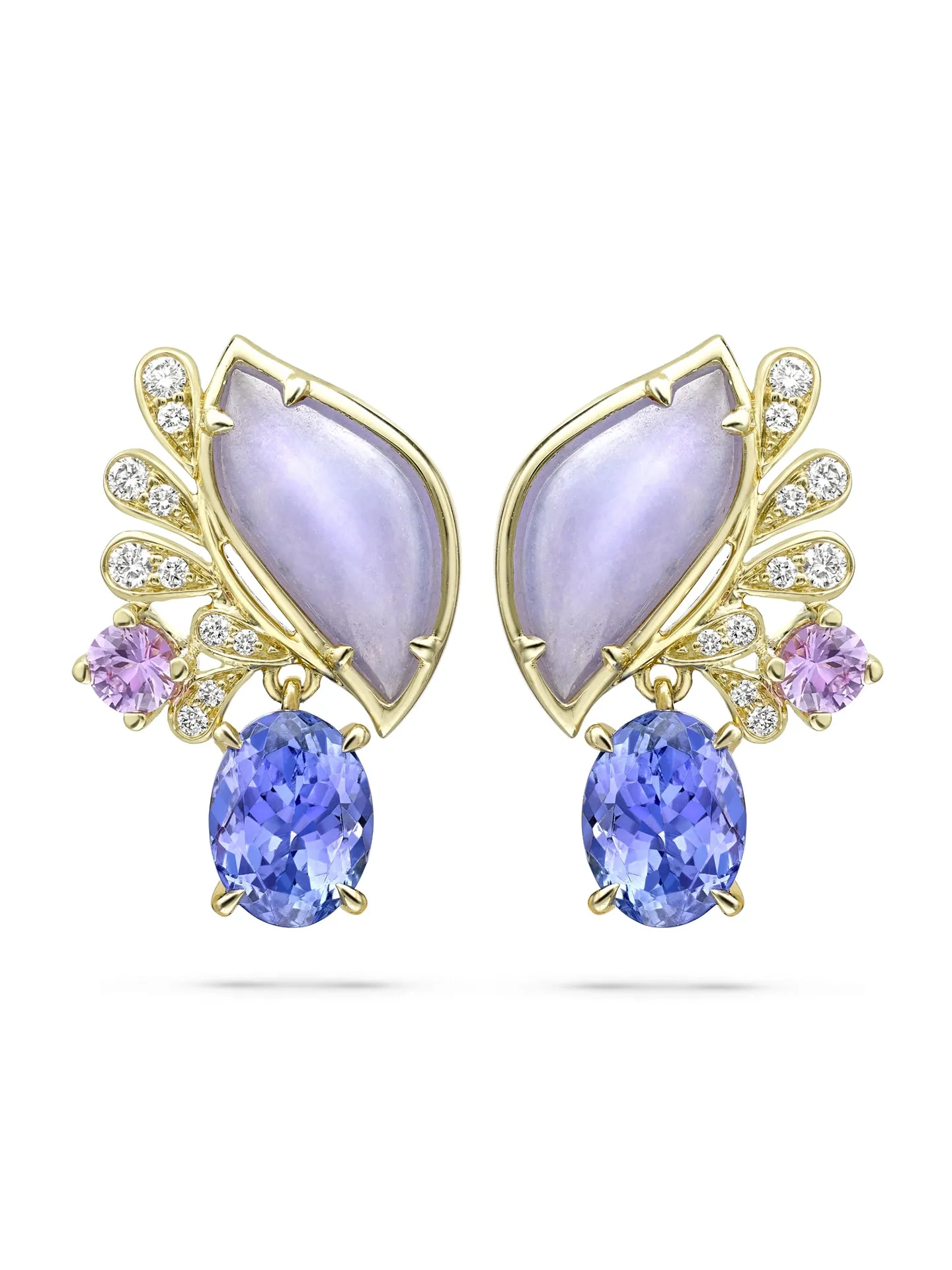 A Family Journey Provence Tanzanite Yellow Gold Earrings