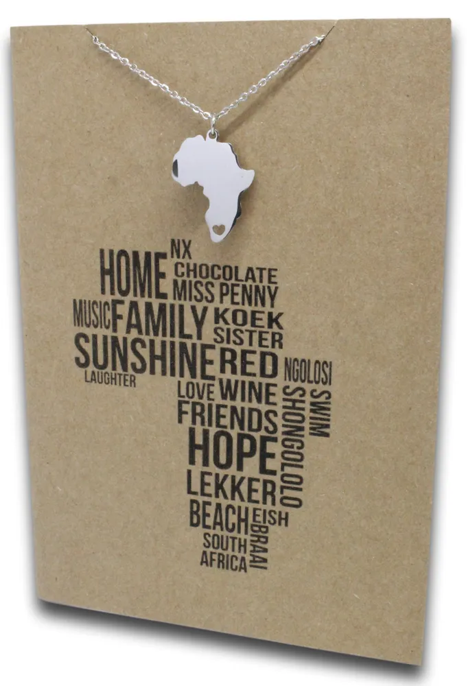 Africa Pendant & Chain - Card 88