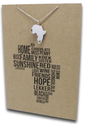 Africa Pendant & Chain - Card 88