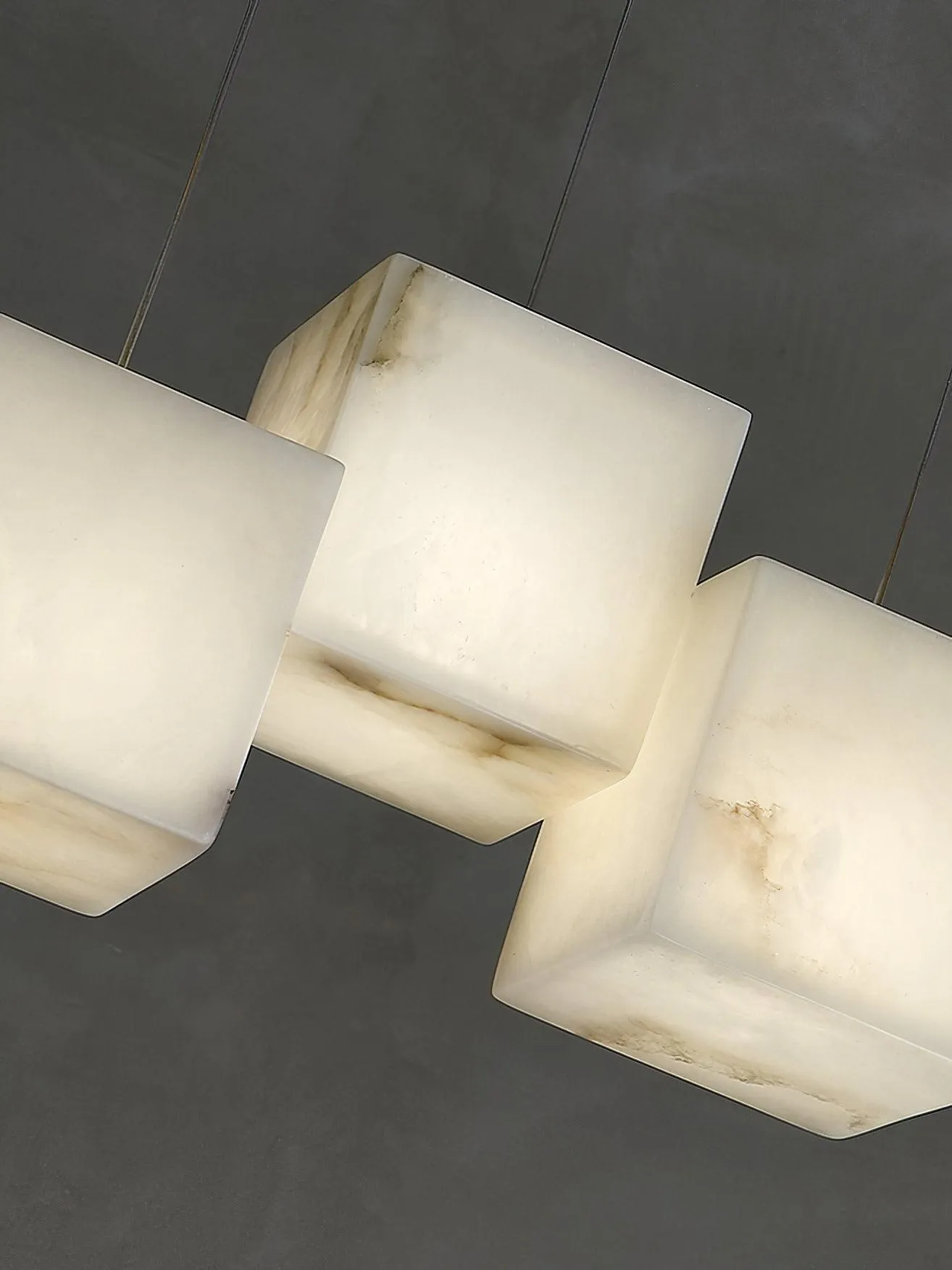 Alabaster Box Pendant Light