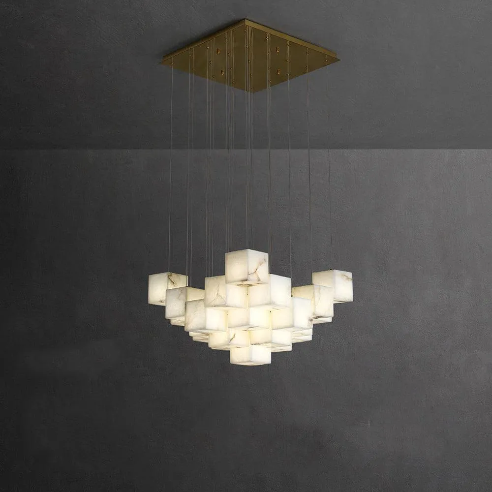 Alabaster Box Pendant Light