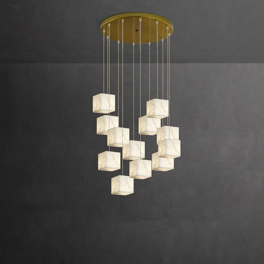 Alabaster Box Pendant Light