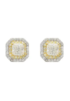 Anastasia Stud Earrings Silver Moissanite