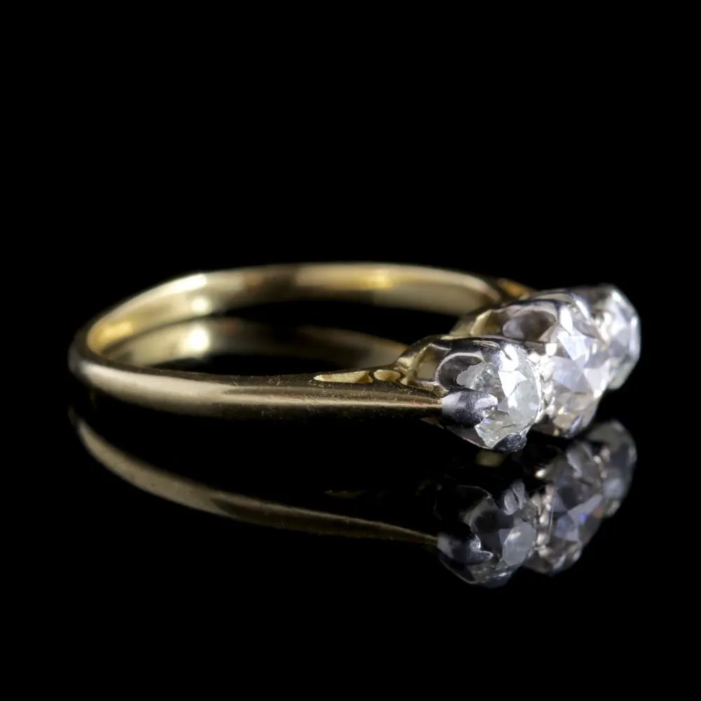 Antique Edwardian Diamond Trilogy Ring Circa 1915