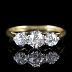 Antique Edwardian Diamond Trilogy Ring Circa 1915