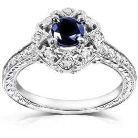 Antique Sapphire & Diamond Ring