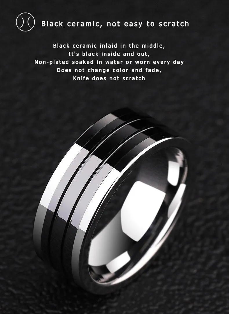 Antonios Ceramic Hi-Tech Ring Men