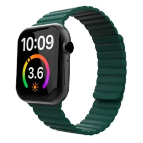 Apple Watch (38/40/SE/41/42mm) Lippa Magnetisk Silikone Rem - Mørkegrøn