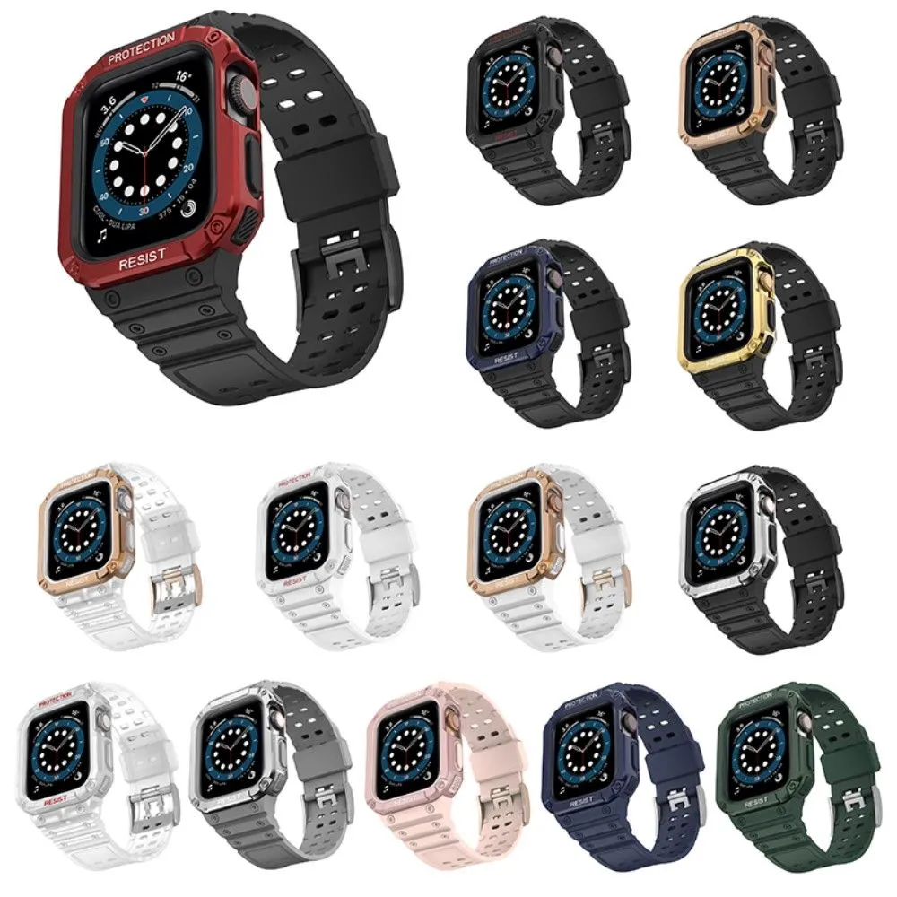 Apple Watch (41mm) contrast color TPU watch strap - Black / Blue