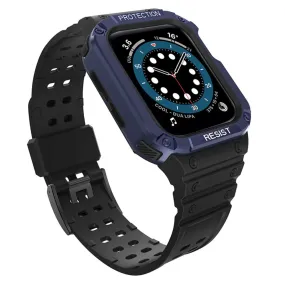 Apple Watch (41mm) contrast color TPU watch strap - Black / Blue