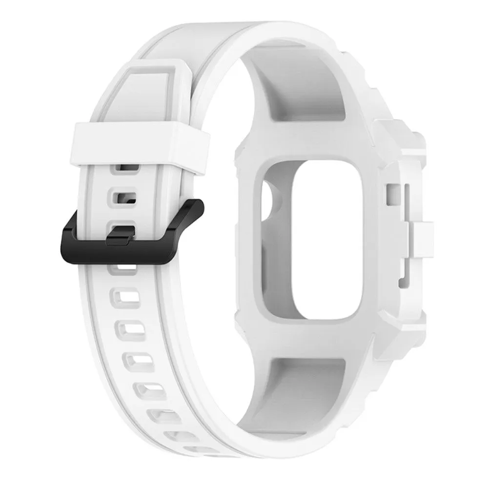 Apple Watch (41mm) cool silicone watch strap with cover - White