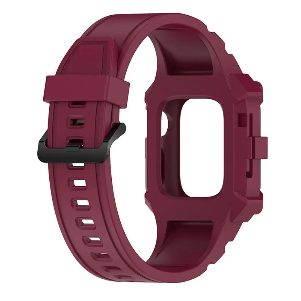 Apple Watch (41mm) cool silicone watch strap with cover - Wine Red