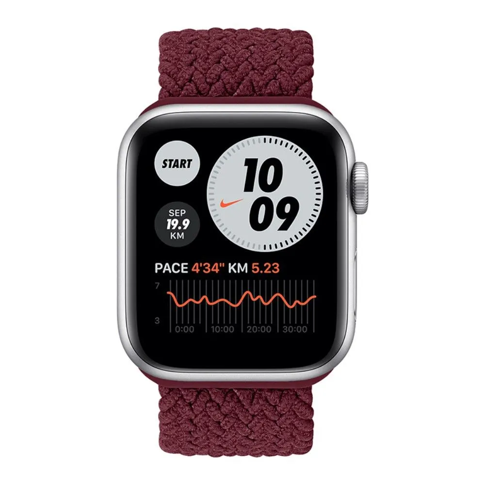 Apple Watch (41mm) elastic watch strap - Dark Red / Size: S