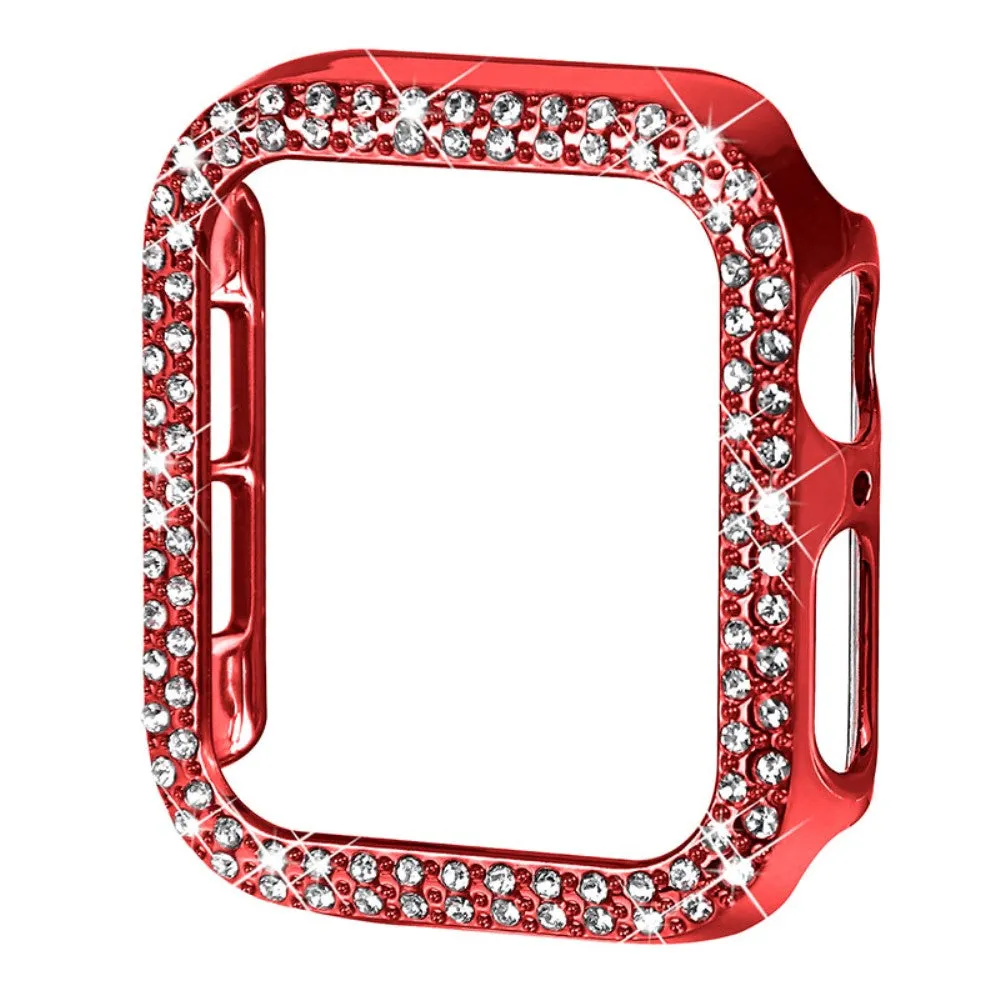 Apple Watch (41mm) rhinestone décor protective cover - Red