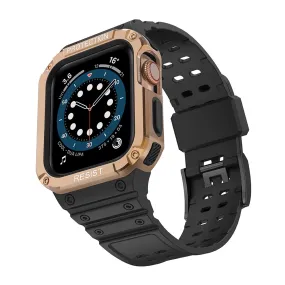 Apple Watch (45mm) TPU watch strap - Black / Rose Gold