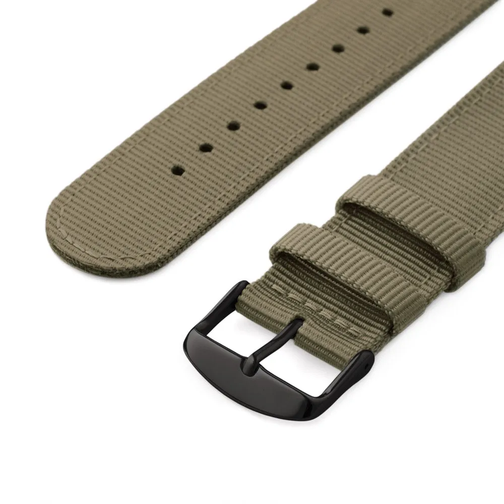 Apple Watch Nylon Watch Band - Khaki/Black