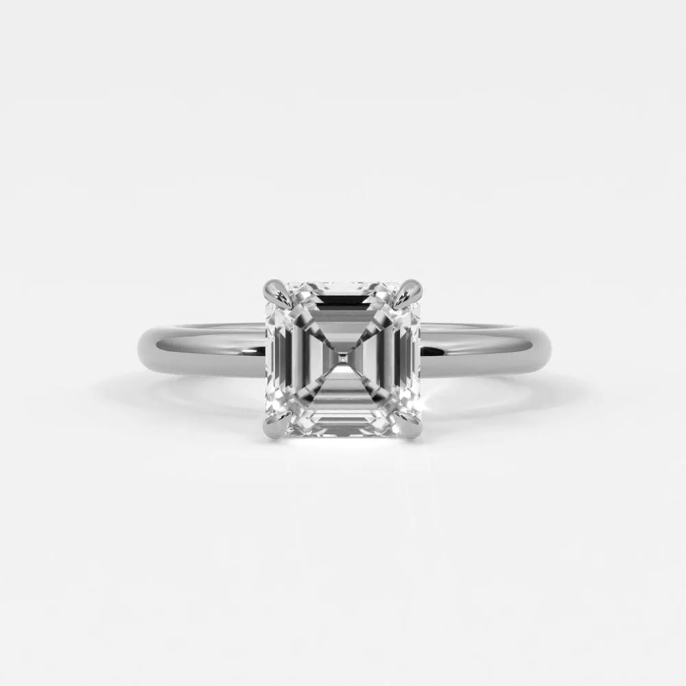 Asscher Cut Diamond Solitaire Band