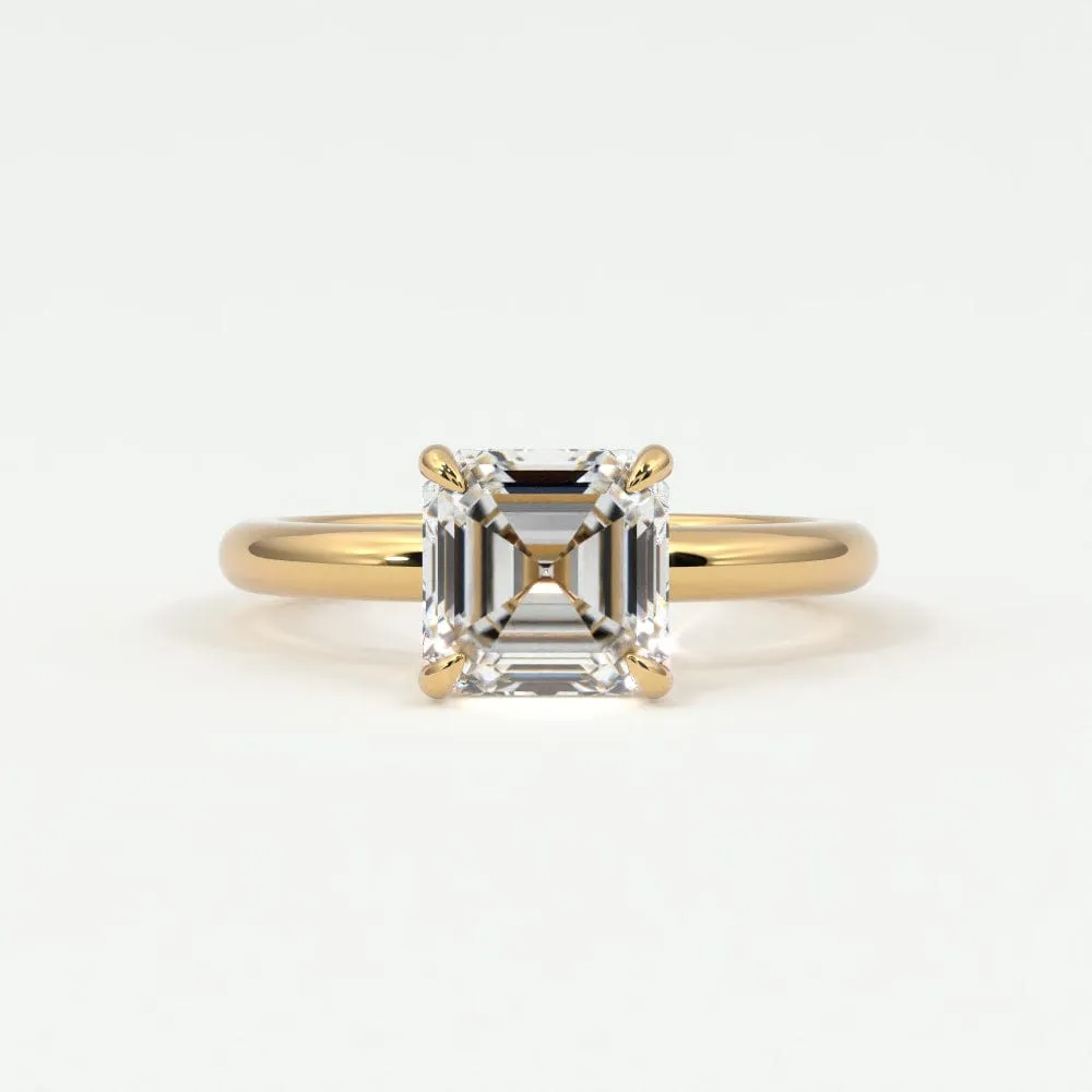 Asscher Cut Diamond Solitaire Band