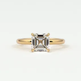 Asscher Cut Diamond Solitaire Band