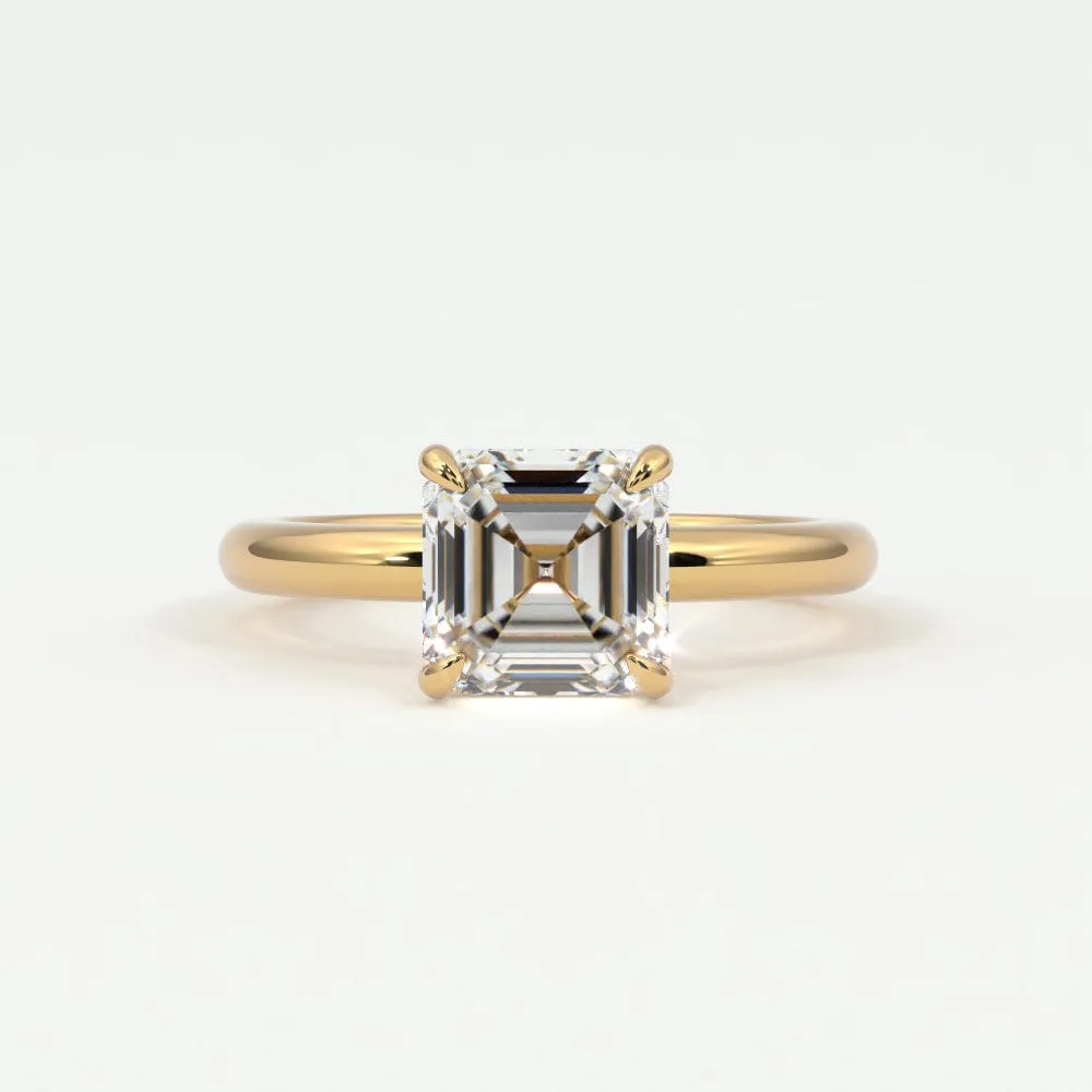 Asscher Cut Diamond Solitaire Band