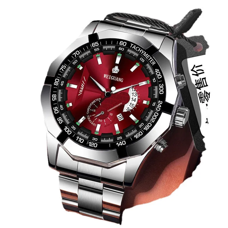 Automatic Movement Watch Men's Calendar Waterproof Luminous Non-Mechanical Watch Large Dial